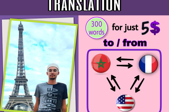 I will provide a 300 words translation in three languages for just 5 dollars