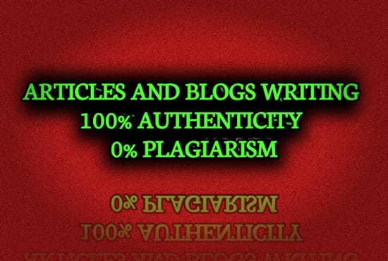 I will provide articles writing services