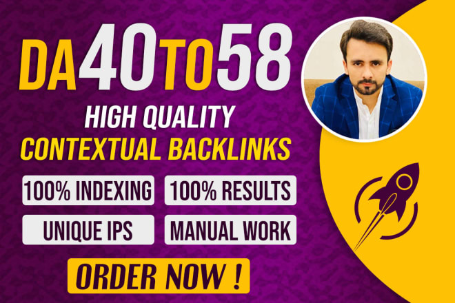 I will provide da 40 to 50 backlinks for pro off page seo