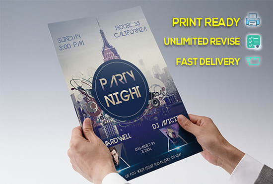 I will provide print ready flyer, poster design