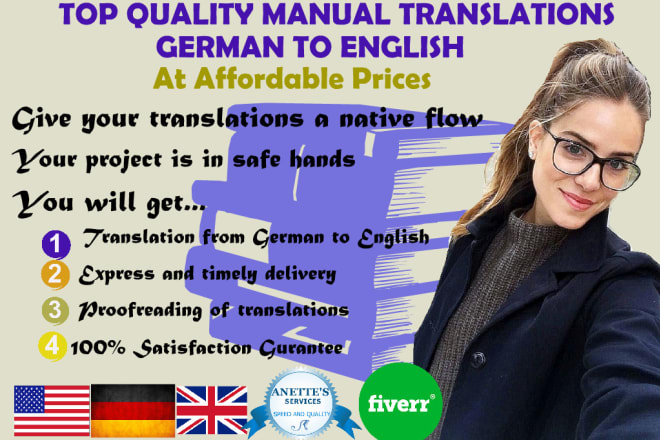 I will provide professional native german english translation