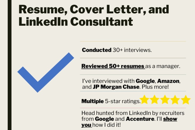 I will provide professional resume and linkedin services