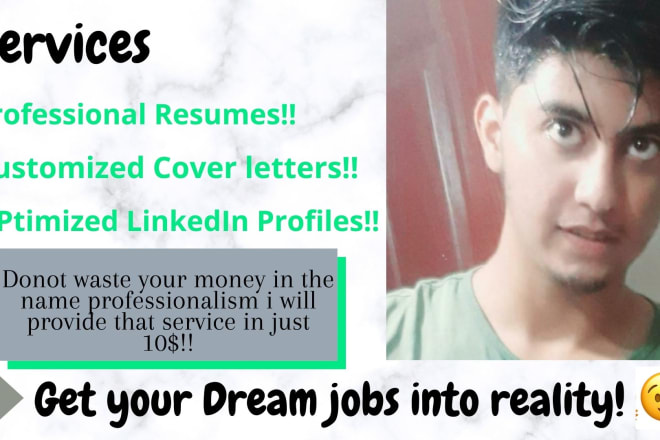 I will provide the best resume or CV writing service fast