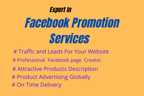 I will provide total facebook promotion services