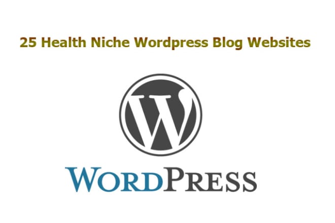 I will provide You 25 Health Niche Wordpress Blog Websites