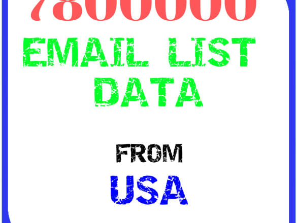 I will provide you 7,8m USA company email database marketing list