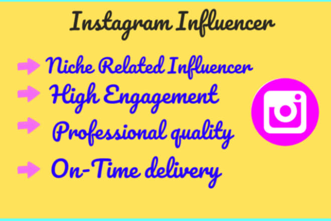 I will provide you instagram influencer related to your niche