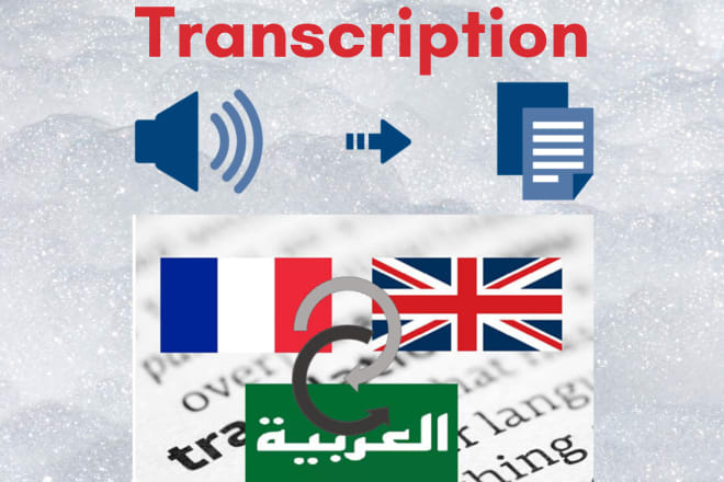 I will provide you quick transcription of english, french or arabic audio or video