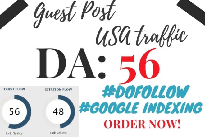 I will published high da guest post, da 56 USA organic traffic blog