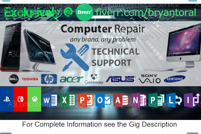 I will repair your computer or fix any IT problem remotely