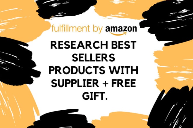 I will research best sellers products with supplier to sell on amazon fba