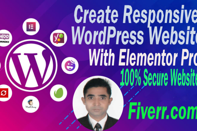 I will responsive website design using wordpress and elementor page builder