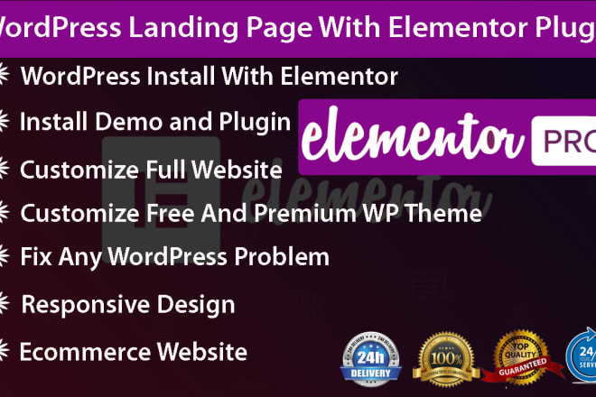 I will responsive wordpress website design using elementor pro