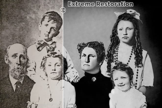 I will restore and colorize your damaged photo