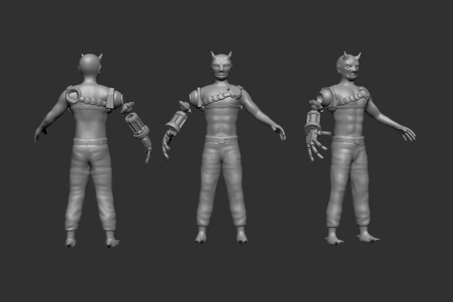 I will sculpt 3d character or asset model for sculpting and gaming