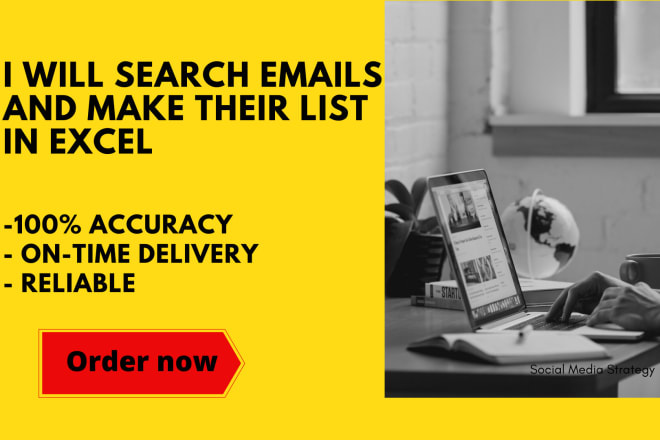 I will search emails and make their list in excel