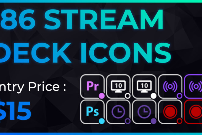 I will sell you 186 icons for the elgato stream deck
