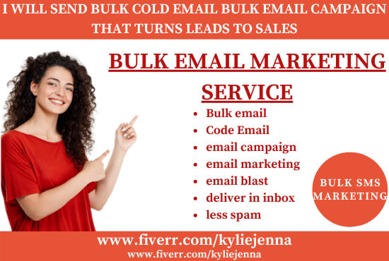 I will send bulk cold emails bulk email campaign marketing that turns leads to sales