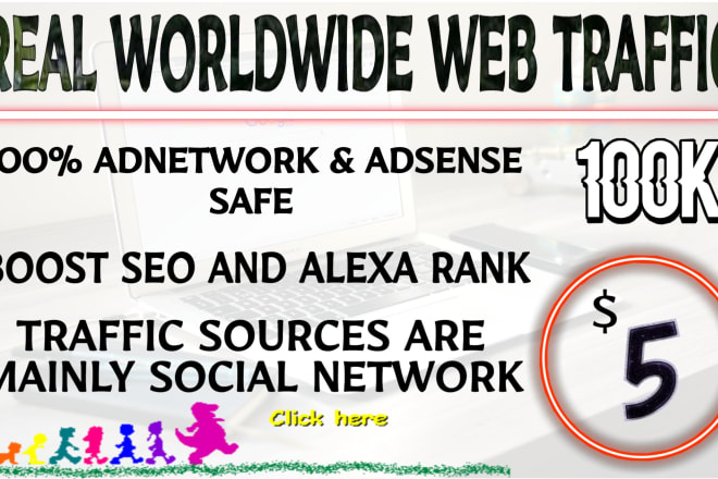 I will send worldwide web traffic for rank your website