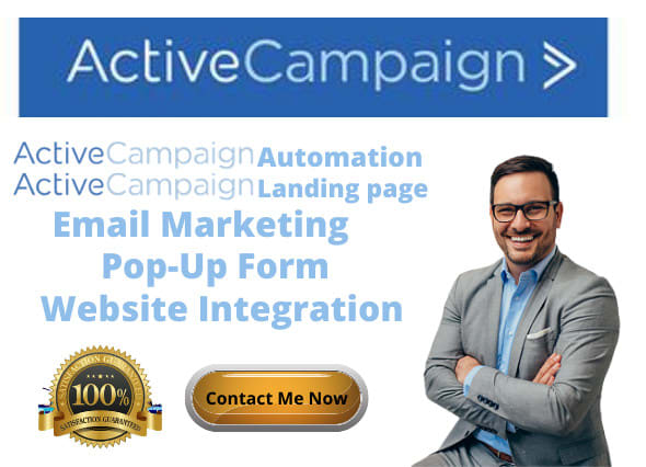 I will set up activecampaign, activecampaign automation, activecampaign landing page