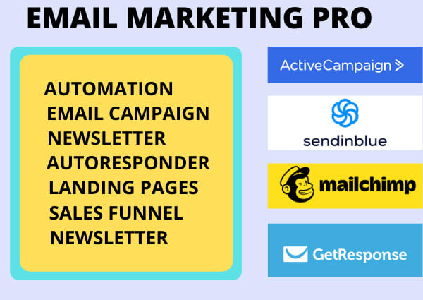 I will setup and manage activecampaign, mailchimp email marketing and automation