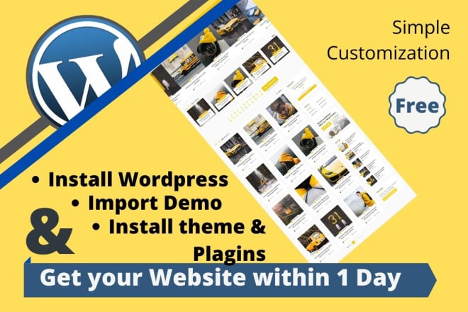 I will setup premium wordpress website, import demo with customization,lifetime support