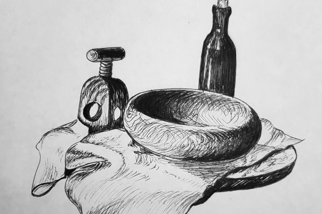 I will sketch any landscape or still life scene with ink