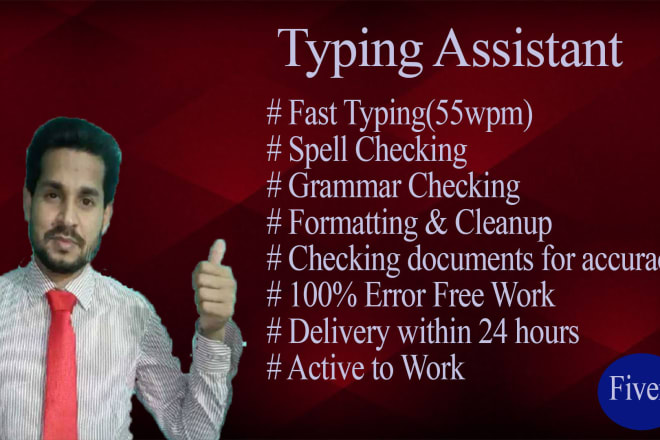I will solve any typing job within 24 hours, your typing master