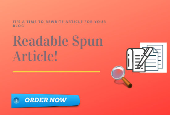 I will spin or rewrite articles into unique content