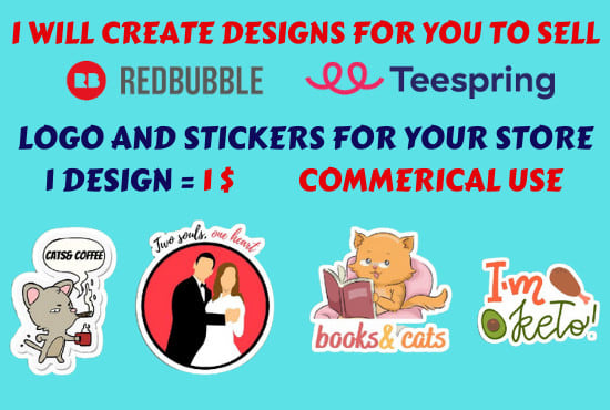 I will sticker designs for your online shop