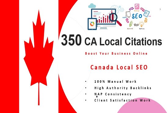I will submit your business on 300 canada local citations and directories