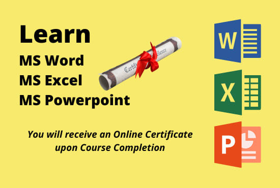 I will teach ms word, excel and powerpoint in zoom