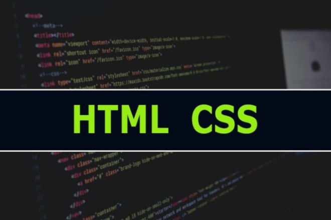 I will teach you html and css