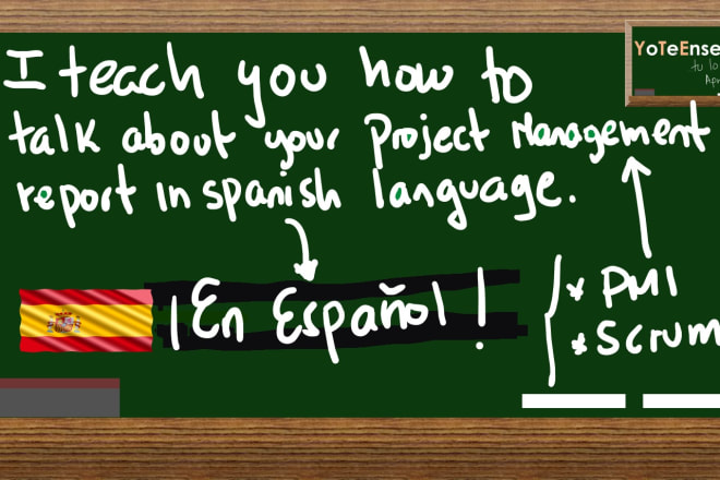 I will teach you project management translation into spanish