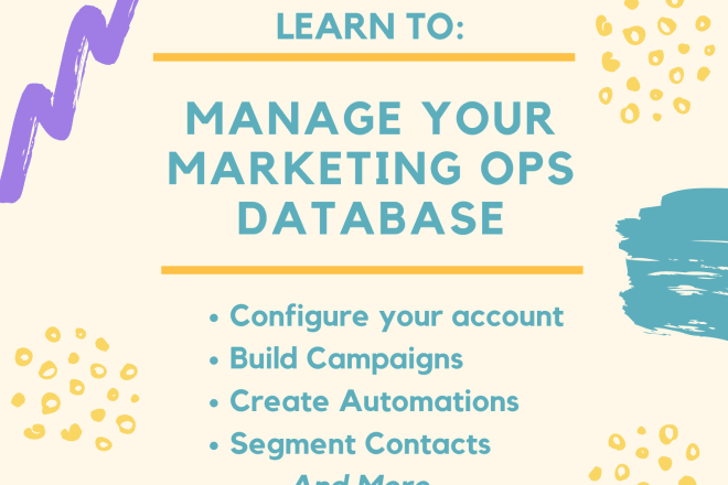 I will train you to be a marketo, pardot, or mailchimp admin