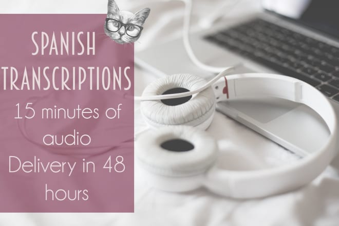 I will transcribe 5 minutes of audio in spanish or english