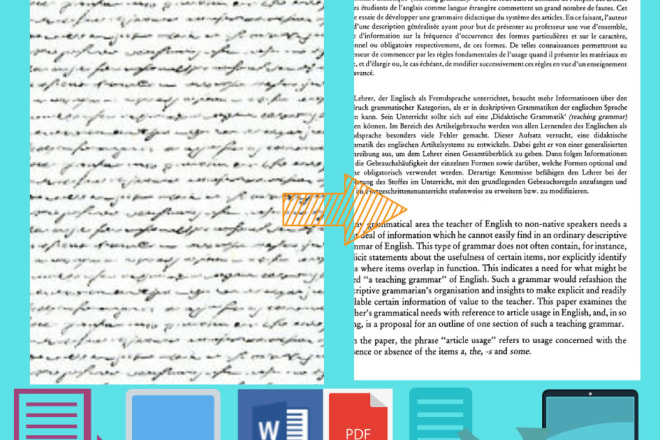 I will transcribe handwriting, PDF, images to text