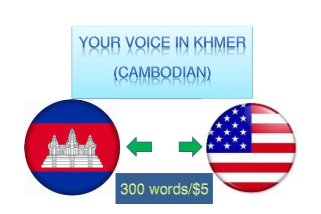 I will translate any documents from english to khmer and vise versa