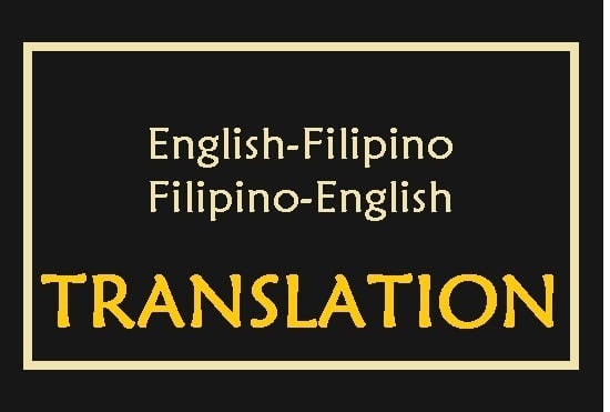 I will translate anything from filipino to english