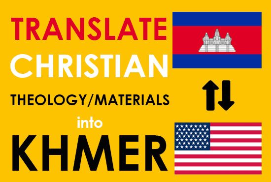 I will translate christian theology to khmer