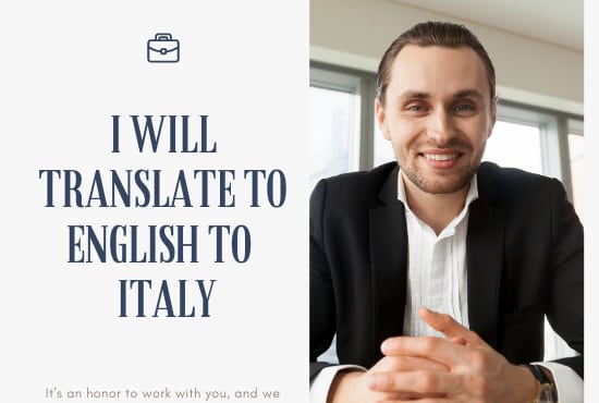 I will translate english to italy