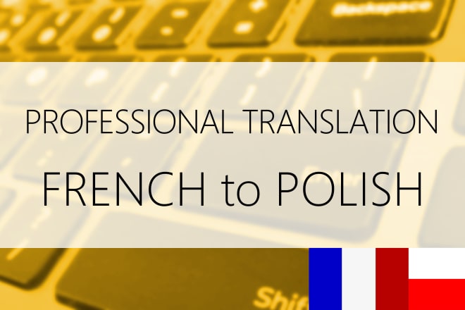 I will translate for you french to polish
