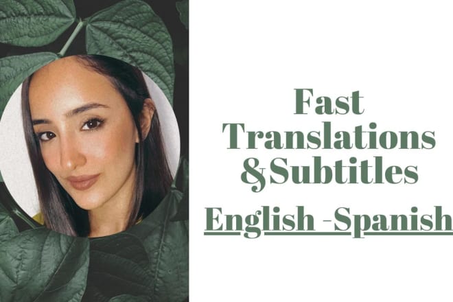 I will translate, subtitle eng,spa and spa,eng