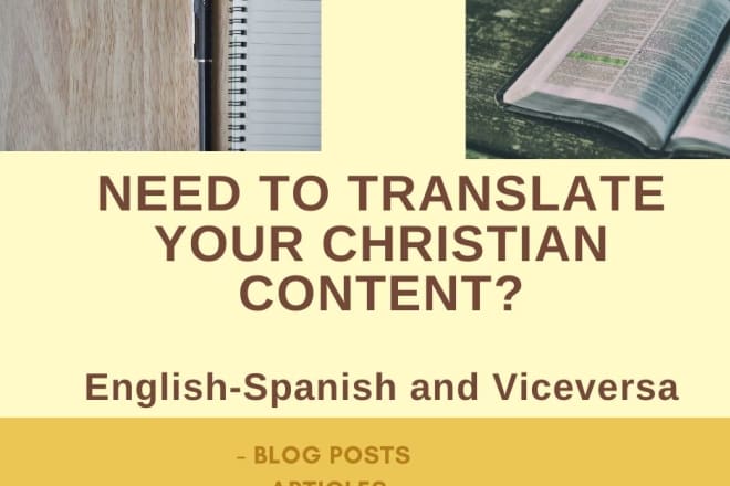 I will translate your christian content