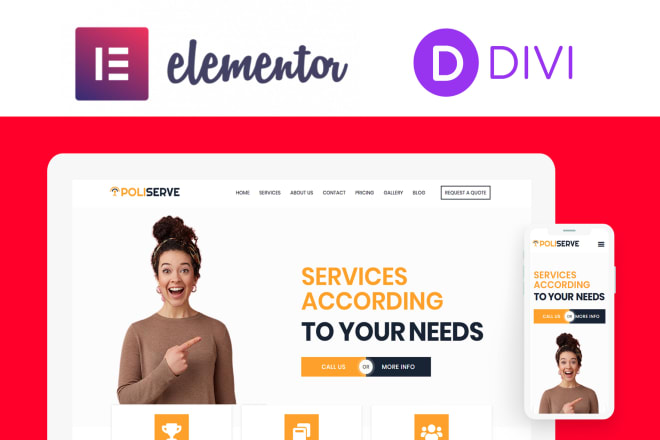 I will use elementor or divi to design wordpress custom page