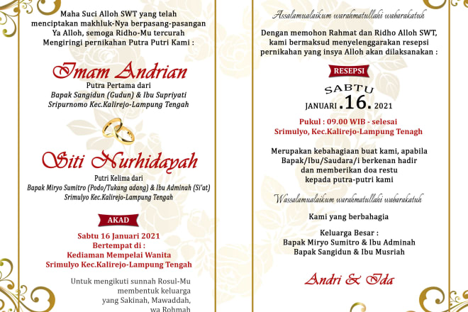 I will wedding invitations psd, pdf and png