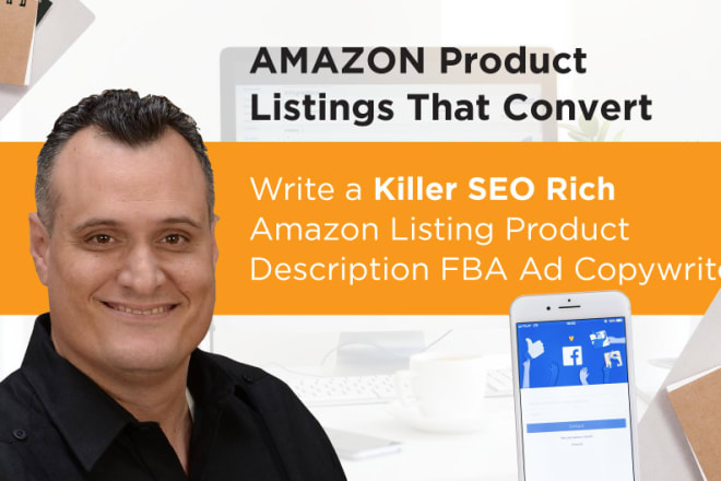 I will write a killer SEO rich amazon listing product description fba ad copywrite