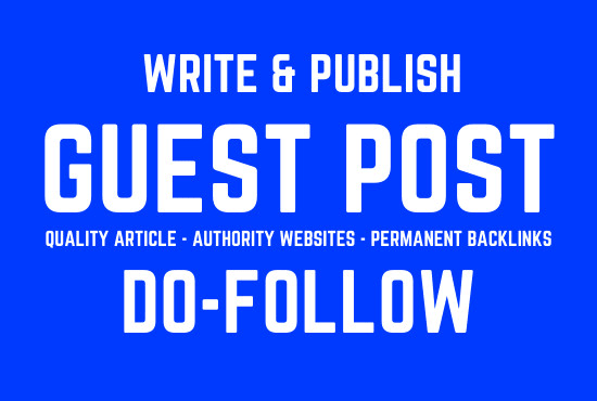 I will write and publish guest post for your website and niche