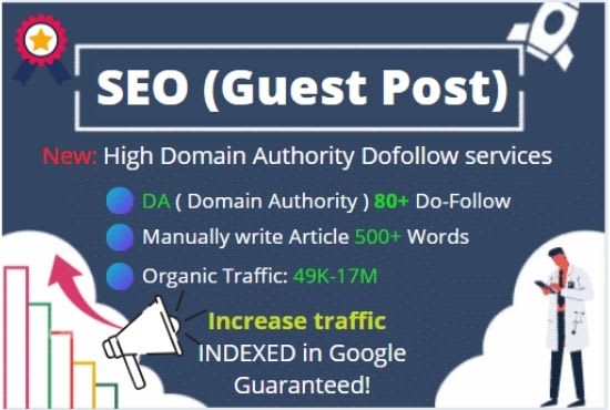 I will write and published dofollow SEO guest posting services