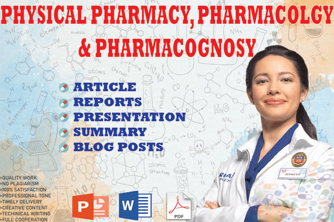 I will write article on medicine, physical pharmacy and pharmacology